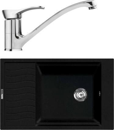 Комплект Мойка кухонная Lava L9.LAV lava + Смеситель SG04 CR chrome