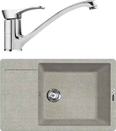 Комплект Мойка кухонная Lava L8.SCA scandic + Смеситель SG04 CR chrome