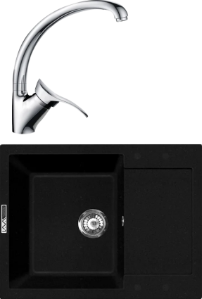 Комплект Мойка кухонная Lava L7.LAV lava + Смеситель SG01 CR chrome