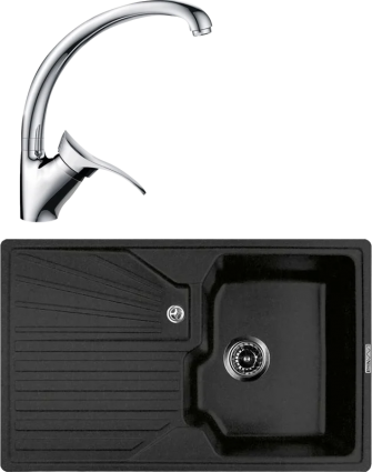 Комплект Мойка кухонная Lava L5.BAS basalt + Смеситель SG01 CR chrome