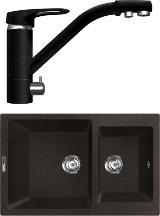 Комплект Мойка кухонная Lava D3.LAV + Смеситель SG05 LAV lava