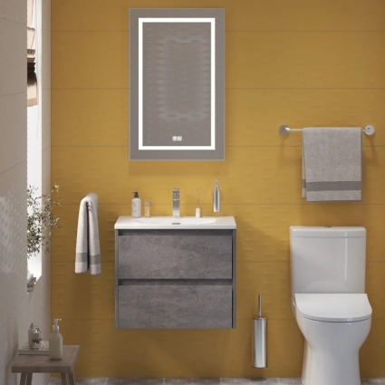 Мебель для ванной комнаты BelBagno Kraft 39 70 cemento grigio, раковина BB-8099-3-70