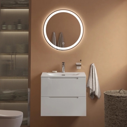 Мебель для ванной комнаты BelBagno Etna 39 70 bianco lucido, раковина BB-8099-3-70