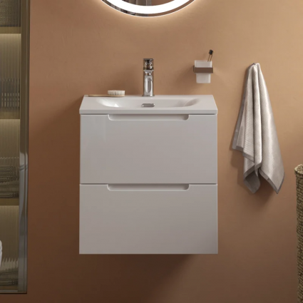 Тумба с раковиной BelBagno Etna 39 50 bianco lucido, раковина BB-8099-3-50