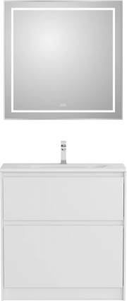 Мебель для ванной комнаты BelBagno Kraft 39 80 напольная, bianco opaco, раковина BB-8099-3-80