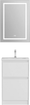Мебель для ванной комнаты BelBagno Kraft 39 50 напольная, bianco opaco, раковина BB-8099-3-50