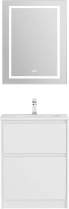 Мебель для ванной комнаты BelBagno Kraft 39 60 напольная, bianco opaco, раковина BB-8099-3-60