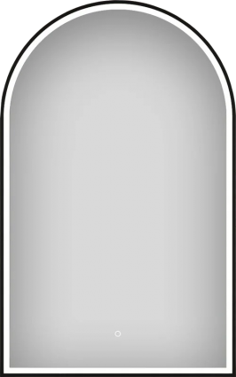 Зеркало Wellsee 7 Rays’ Spectrum 50х80 с фронтальной подсветкой, черное матовое