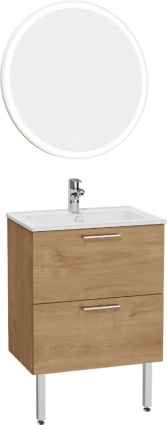 Мебель для ванной комнаты VitrA Mia 60 с 2 ящиками, золотой дуб