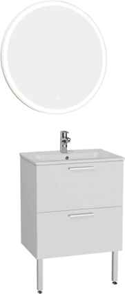 Мебель для ванной комнаты VitrA Mia 60 с 2 ящиками, белый глянец