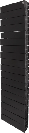 Радиатор биметаллический Royal Thermo Piano Forte Tower 300 18 секций, noir sable