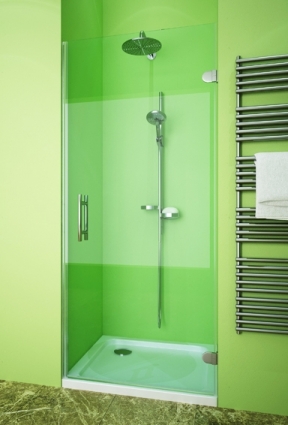 Душевая дверь в нишу GuteWetter Lux Door GK-001 правая 75 см стекло бесцветное, фурнитура хром