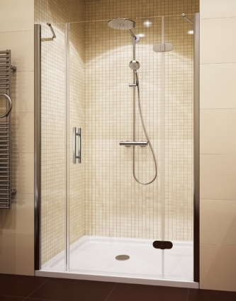 Душевая дверь в нишу GuteWetter Lux Door GK-103 правая 125 см стекло бесцветное, профиль хром