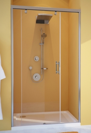 Душевая дверь в нишу GuteWetter Slide Door GK-862 левая 135 см стекло бесцветное, профиль хром