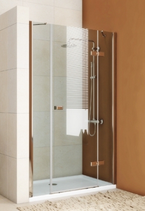 Душевая дверь в нишу GuteWetter Trend Door GK-863P правая 120 см стекло бесцветное Two, профиль хром