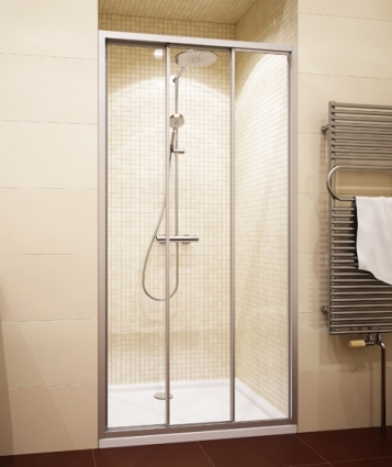 Душевая дверь в нишу GuteWetter Practic Door GK-403A правая 133-137 см стекло бесцветное, профиль матовый хром