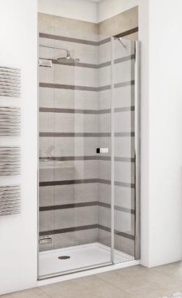 Душевая дверь в нишу GuteWetter Trend Door GK-862BP левая 128 см стекло бесцветное Two, профиль хром