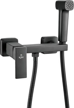 Гигиенический душ Rose R2805H-1 со смесителем, черный