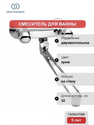 Смеситель Ideal Standard Alpha new универсальный