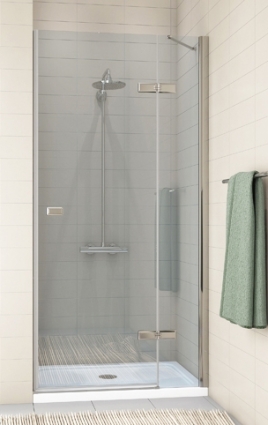 Душевая дверь в нишу GuteWetter Trend Door GK-862AP правая 130 см стекло бесцветное Two, профиль хром