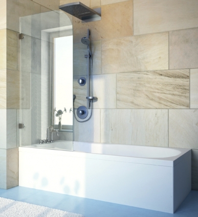 Шторка на ванну GuteWetter Lux Pearl GV-001A левая 50 см стекло бесцветное, фурнитура хром
