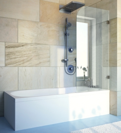 Шторка на ванну GuteWetter Lux Pearl GV-001A правая 50 см стекло бесцветное, фурнитура хром