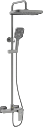 Душевая стойка Rose R1836T-6 с каскадным изливом, пепельный