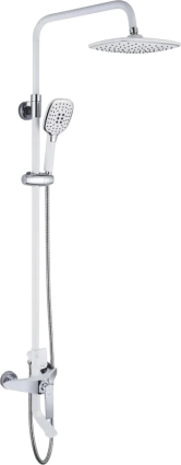 Душевая стойка Rose R1336F белый, хром