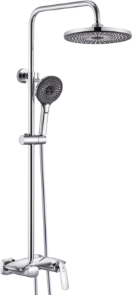 Душевая стойка Rose R1136 с каскадным изливом, хром