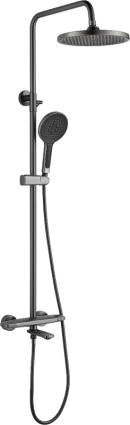 Душевая стойка Rose R3936T оружейная сталь
