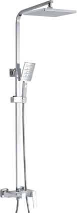 Душевая стойка Rose R1636F белый, хром