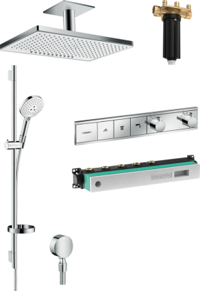 Душевой комплект Hansgrohe Rainmaker Select 460 (2 jet) 24004400 + 26631400 + 27506000 + 15381000