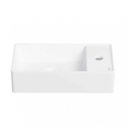 Маленькая раковина в туалет Wellsee WC Area 321804000: подвесная или накладная раковина, ширина умывальника 41 см, цвет матовый белый