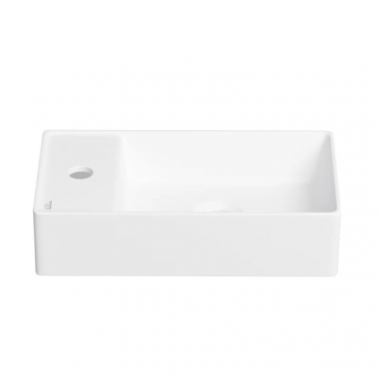 Маленькая раковина в туалет Wellsee WC Area 321807000: подвесная или накладная раковина, ширина умывальника 41 см, цвет матовый белый