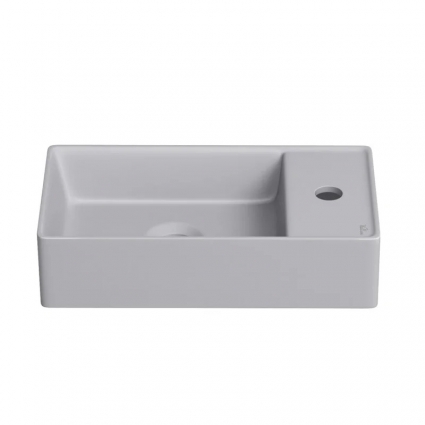 Маленькая раковина в туалет Wellsee WC Area 321806000: подвесная или накладная раковина, ширина умывальника 41 см, цвет матовый серый