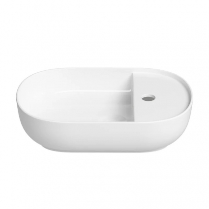 Маленькая раковина в туалет Wellsee WC Area 331801000: накладная раковина, ширина умывальника 43 см, цвет глянцевый белый