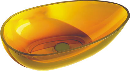 Раковина Abber Kristall AT2811 amber, желтая