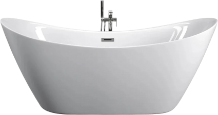 Акриловая ванна Cerutti Spa 10201 180x80 см, отдельностоящая, белая, овальная, с каркасом, со сливом-переливом, с донным клапаном