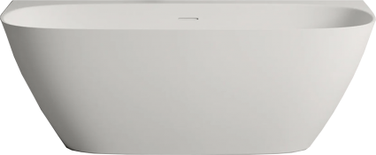 Ванна из искусственного камня Salini Sofia Wall S-Sense 160x80 см, пристенная, белая, овальная, с донным клапаном