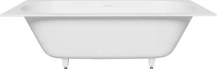 Ванна из искусственного камня Salini Ornella Axis Kit S-Sense 190x90 см, встраиваемая, белая, на ножках, с донным клапаном