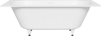 Ванна из искусственного камня Salini Ornella Axis Kit S-Sense 170x70 см, встраиваемая, матовая белая, на ножках, с донным клапаном