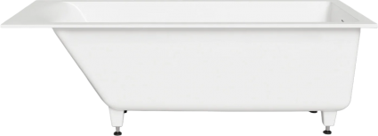 Ванна из искусственного камня Salini Cascata Kit S-Sense 170x70 см, встраиваемая, матовая белая, на ножках, с донным клапаном