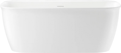 Акриловая ванна Wellsee Brillant iCon 160x80 см, отдельностоящая, белая, на ножках, со сливом-переливом, с донным клапаном, фурнитура золото