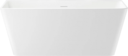 Акриловая ванна Wellsee Graceful Pro 150x75 см, отдельностоящая, белая, на ножках, со сливом-переливом, с донным клапаном, фурнитура черная