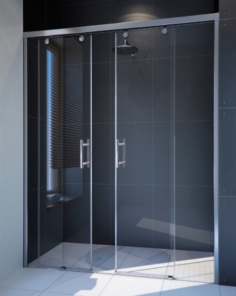 Душевая дверь в нишу GuteWetter Slide Door GK-864 140 см стекло бесцветное, профиль хром