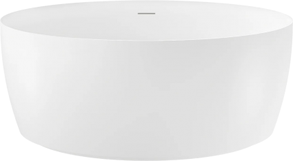 Акриловая ванна Wellsee Pour Plus 150x150 см, отдельностоящая, белая, круглая, на ножках, для двоих, со сливом-переливом, с донным клапаном, фурнитура золото