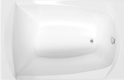 Акриловая ванна 1MarKa Elegance Стандарт 1+ 130x70 см, пристенная, белая, на ножках, с экраном, со сливом-переливом
