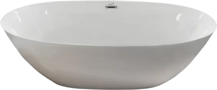 Акриловая ванна Cerutti Spa GRETA170 170x80 см, отдельностоящая, белая, овальная, с каркасом, со сливом-переливом, с донным клапаном