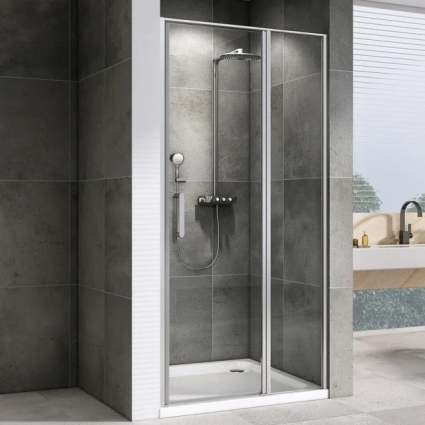 Душевая дверь в нишу Abber Sonnenstrand AG04110S 110 см, профиль хром, стекло прозрачное