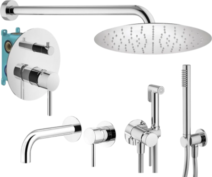 Комплект для ванной Plumberia Selection Ixo KITZXO18CR210 С ВНУТРЕННЕЙ ЧАСТЬЮ, хром